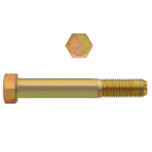 7/8"-14 x 5-1/2" Hex Head Cap Bolts Grade 8 UNF Zinc-Yellow PT | 105080-773