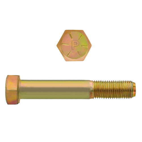7/16"-20 x 5" Hex Head Cap Screws Grade 8 UNF Zinc-Yellow PT | 105080-551