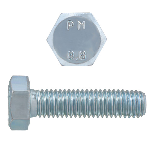M6-1.00 x 25mm Metric Hex Head Cap Bolts Class 8.8 Coarse Zinc DIN933 FT | 105009-224