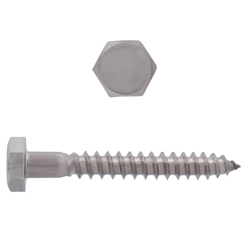 1/4" x  2" Hex Lag Bolts 18.8 Stainless Steel | 1055003-316