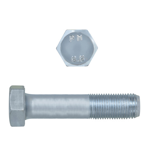 M14-1.50 x 80mm Metric Hex Head Cap Screws Class 8.8 Fine Zinc DIN960 PT | 105609-448