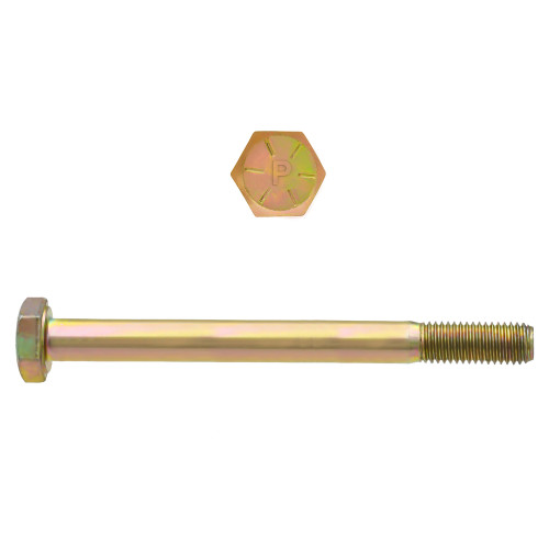 1/4"-28 x 5" Hex Head Cap Bolts Grade 8 UNF Zinc-Yellow PT | 105080-326
