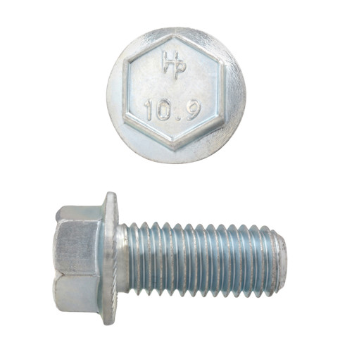 M12-1.75 x 25mm Metric Hex Flange Bolts Zinc Class 10.9 Coarse Thread FT | 105611-412