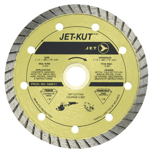 4-1/2 x .095 x 7/8 (5/8) JET-KUT Premium Turbo Diamond Blade | SWX568611