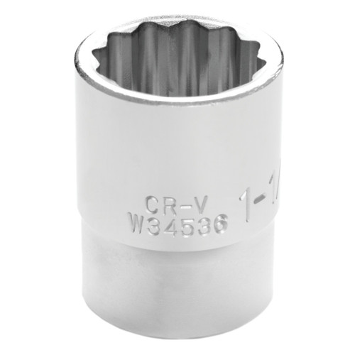 3/4" DR x 1-1/8" Chrome Socket - 12 Pt. | WILW34536