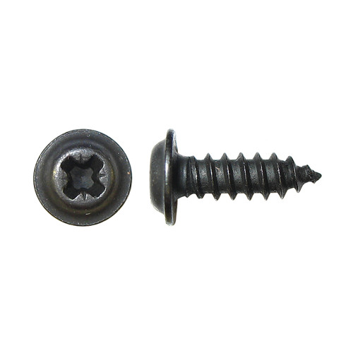 M4.2 x 12mm Rnd Wshr Head Pozidriv® Drive Trim Screws Steel Black Oxide | 105230-303