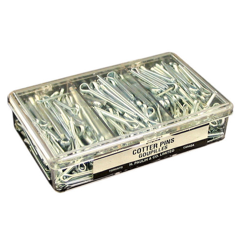 SAE Steel Bright Cotter Pin  Assortment - Contains 340 pcs, 7 sizes | 105020-033