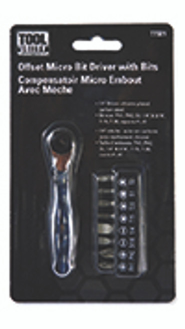 Offset Micro Bit Driver w/Bits Pro Tool - Black Table | TCT77321
