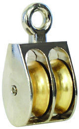 Pulley. Double Fixed 3/4 Die Cast. Fits 3/16 Rope | DYN55906