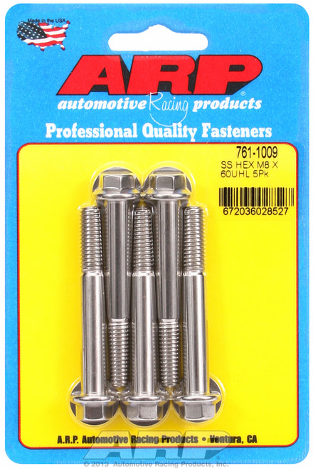 M8 x 1.25 x 60  hex SS bolts | 913761-1009