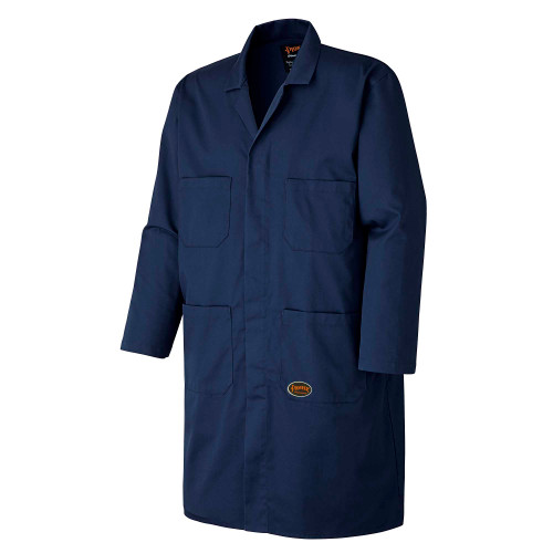 Poly/Cotton Shop Coat - Snap Double Placket Closure - Navy - XL | SWXV2020180-XL