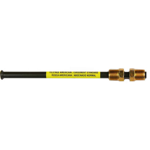 PVF Steel Brake Line Adapter, 1/4 x 8" (7/16-24 Inverted)(7/16-24 Inverted) | AGSPAA-B430