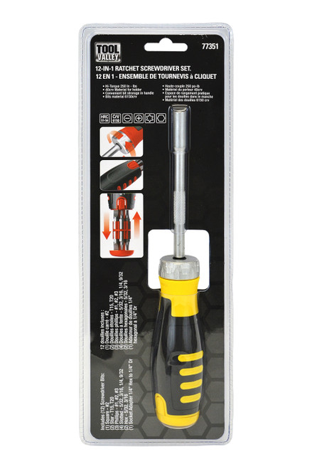 12" High Torque Ratcheting Dr Pro Tool - Black Table | TCT77351