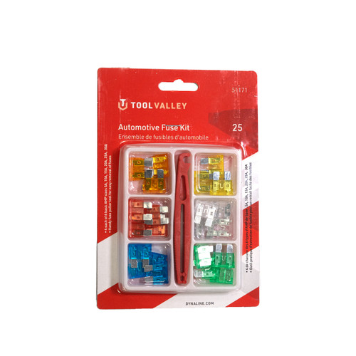 Automotive Fuse Kit, 25 Pcs - Red Table | TCT51171