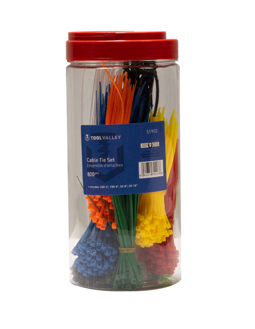 Cable Tie Set, 800 Pcs - Blue Table | TCT51902