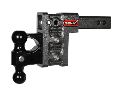 Mega-Duty 2" Shank Hitch – 5" Drop/Rise, 16K GTW, Dual Ball & Pintle Combo | GYHGH-523
