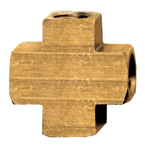 Brass Cross - 3/8 FPT - Extruded | 027X102-C