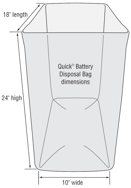 Battery Disposal Bag, Qty of 10 | 688510335-010