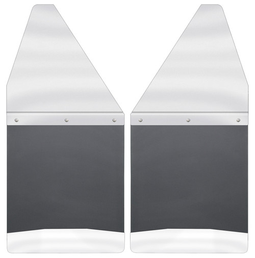 Kick Back Mud Flaps 12" Wide - Stainless Steel Top and Weight | 98H17097