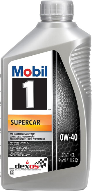 Mobil 1 Supercar 0W40 Synthetic Engine Oil - 946 mL