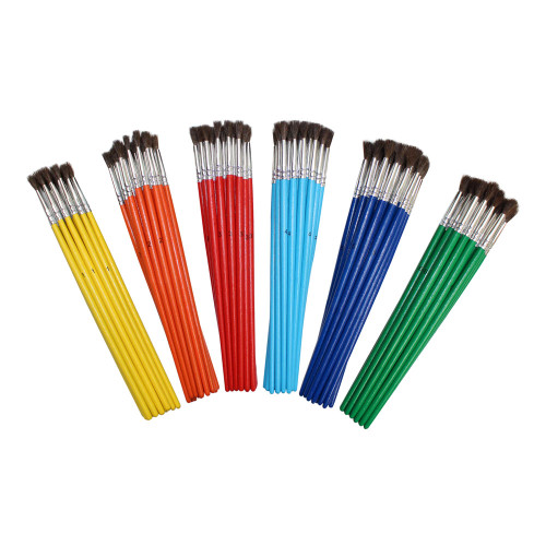Artist paint brush set, 144 Pcs, 24 pcs of each size from 1mm to 6mm | 8609605