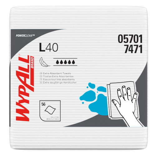 L40 Disposable Cleaning and Drying Towels, Quarter Fold | 21205701