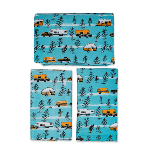 Tablecloth w/ Bench Covers, Sketch Pattern | 49C53380
