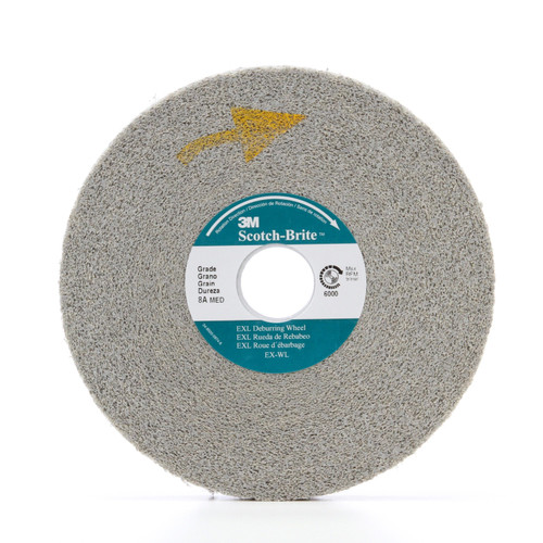 Scotch-Brite EXL Deburring Convolute Wheel, XL-WL, 8A Medium, 6 in x 1 in x 1 in | MMM13617
