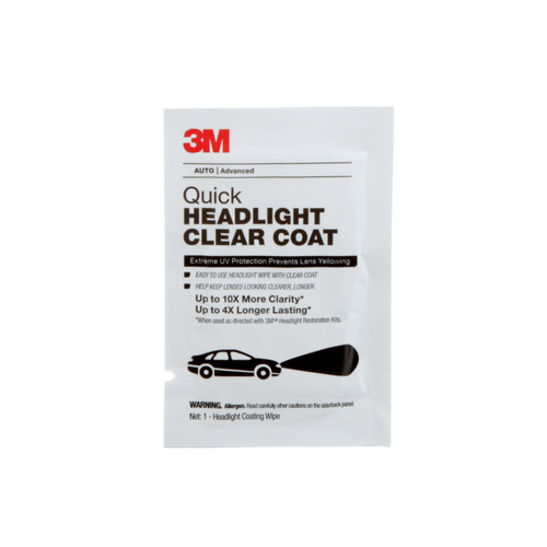 Quick Headlight Clear Coat Wipes, 40 Pack | MMM32516