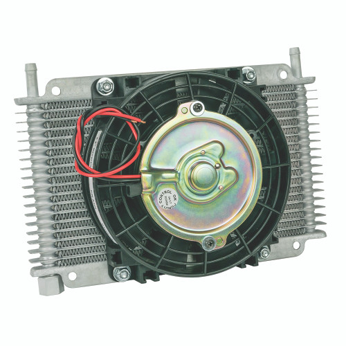 TRANS OIL CLER, 11inX6inX3/4in,17 ROW,3/8in BARB,6.5in FAN/TEMP SWITCH MOUNTS FG | 346113803