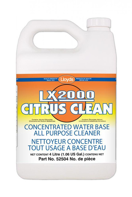 Citrus Water Soluble Concentrated Cleaner Degreaser - 4L | MVT52504