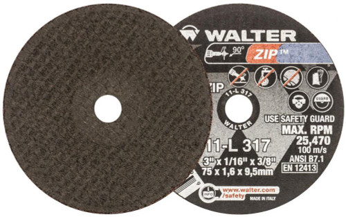 3X1/16X3/8 Zip C/O Wheels | 89511L317