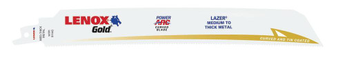 12"X1" 10Tpi Gold Power Arc Extreme Metal Recip 5 Pk | LNX2110012110GR