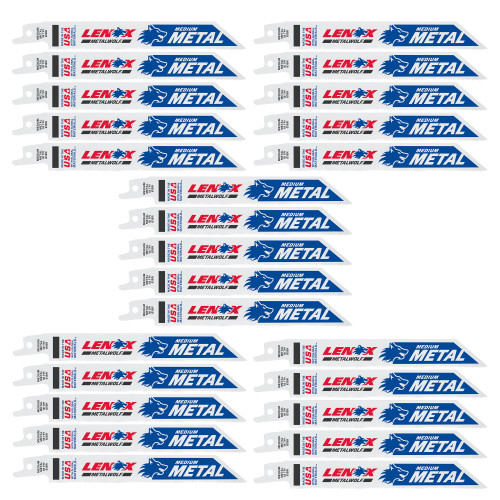 6"X3/4" 18Tpi Bi-Metal Medium Metal Recip 25 Pk | LNX20529B618R