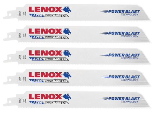 9"X1" 10Tpi Lazer Heavy Metal (3/16" - 1/2") Recip 5 Pk | LNX201769110R