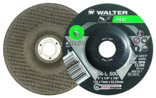 5 x 1/4 A24 Aluminum Grinding Disc | 89508L500