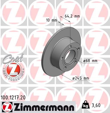 Coat Z Brake Rotor | ZIM100.1217.20