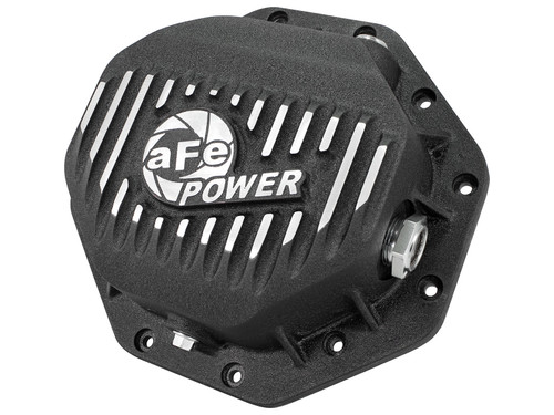 Differential Cover w/Machined Fins, Black, 12-Bolt, Dodge/Ram | AFE46-70272