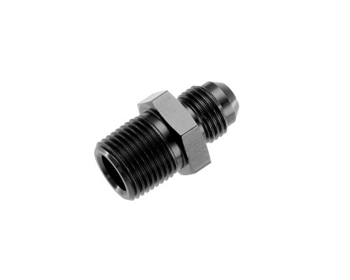 -06 Straight Male Adapter to -04 (1/4) NPT Male - Black | RHP816-06-04-2