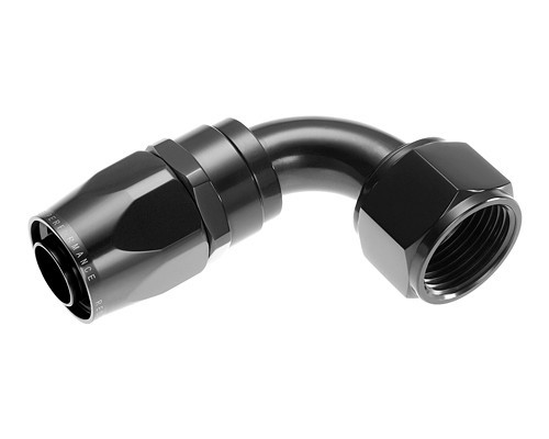 -12 90° Female Aluminum Hose End - Black | RHP1090-12-2