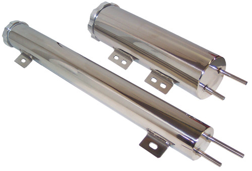 13 X 2 Polished Aluminum Radiator Overflow Tank | 29NZ12016