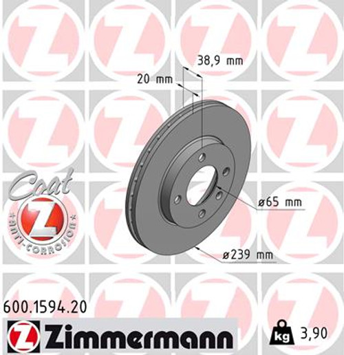 Coat Z Brake Rotor | ZIM600.1594.20
