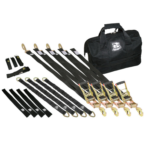 Ratcheting Tie-Down Strap 17 PC 10k Breaking Strength Kit | BDW20351