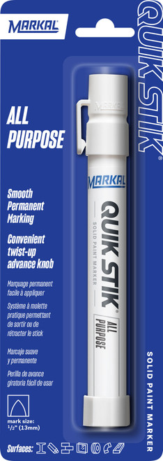 Quik Stik® All Purpose Solid Paint Marker - Carded, White | 70Q61067