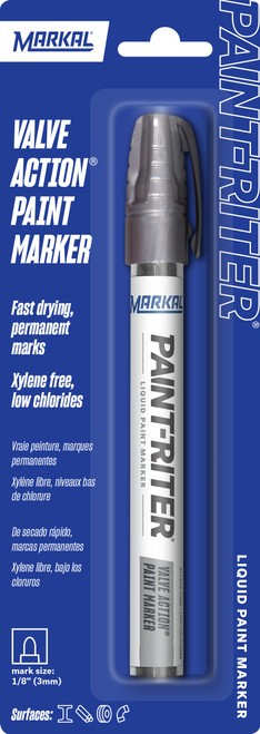 Paint-Riter® Valve Action Liquid Paint Marker, Aluminum | 70Q96804