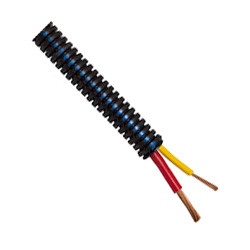 3/8" Flame Retardant Polypropylene V2 Convoluted Split Loom - Per Foot | 1135151-F