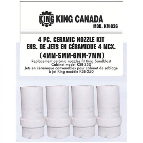 King Canada 4 Pc. Ceramic Nozzle Kit For Km-035