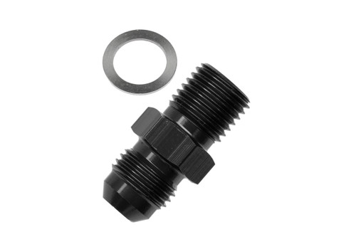 -06 Male AN/JIC Flare to M18x1.5 Inverted Adapter - Black | RHP8161-06-18-2