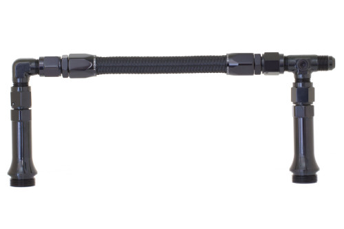 -06 X 7/8-20 Dual Inlet to fit Holley-4150 (center to center 9.3”) - Black | RHP5150-06-2