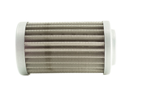 6 Cylindrical In-Line Race Fuel Filter - 06 AN - Black | RHP4651-06-2